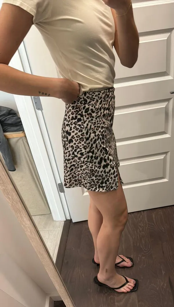 Princess Polly, leopard satin mini skirt - Image 2