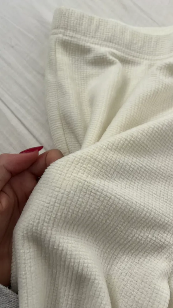 Wide Leg Sweatpants Tan - Image 3
