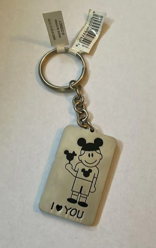 Disney NWT  Keychain Silver Tone, “I ❤️ YOU” - Image 4