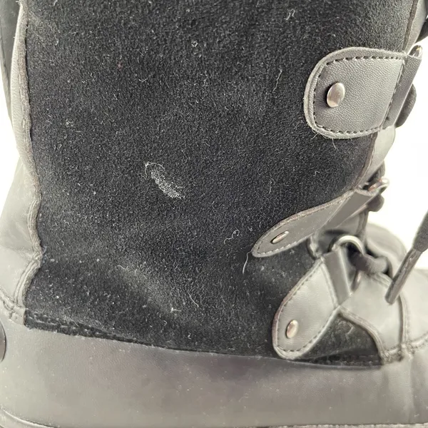 Khombu Lace Up Faux Fur Snow Boots in Black Size 6.5‎ - Image 5