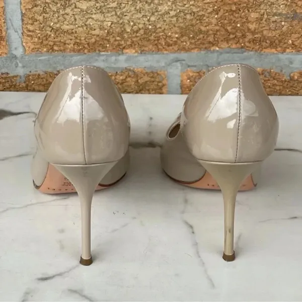 Casadei nude patent leather heels size 5 - Image 8