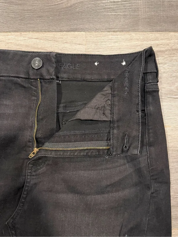 American Eagle Womens Next Level Stretch Curvy Hi-Rise Black Mini Skirt SIze 12 - Image 3
