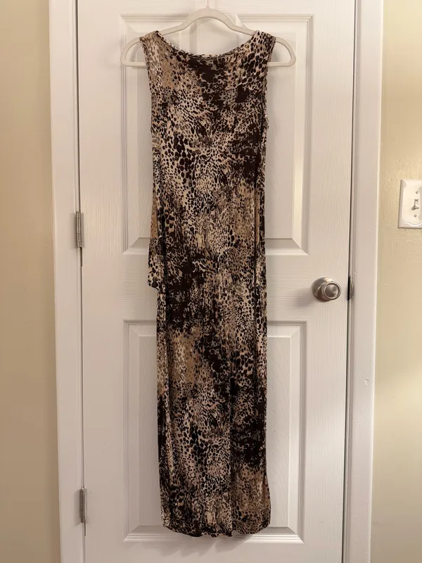 Y2K Orsay Leopard Print Sleeveless Bodycon Maxi Dress - Image 2