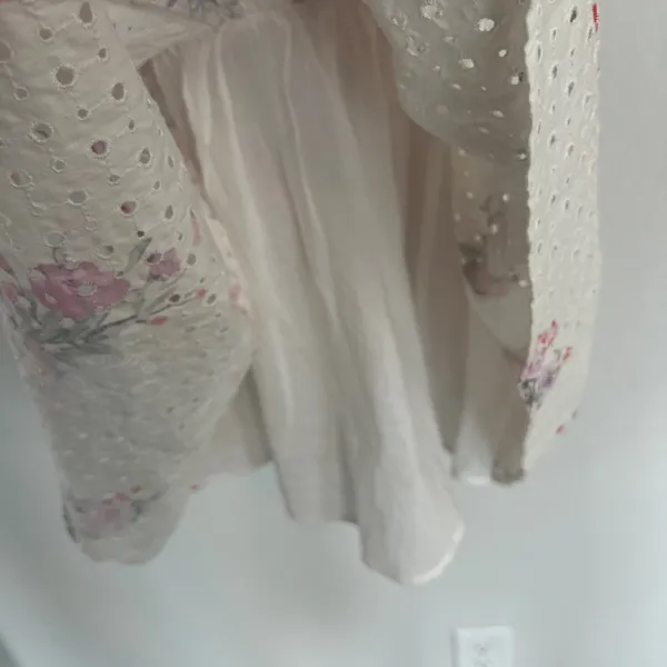 Love Shack Fancy Altima Floral Eyelet Mini Dress Size Medium - Image 8