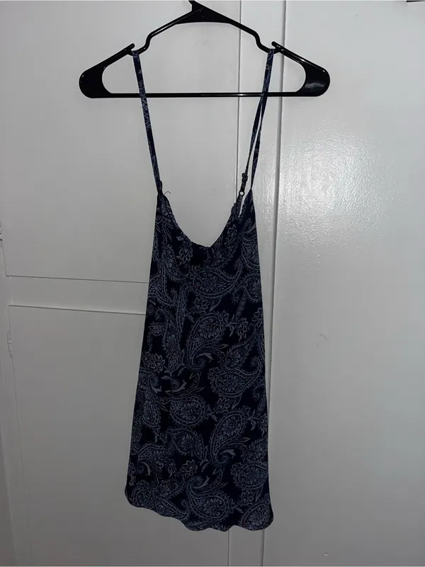 Abercrombie & Fitch Navy Paisley Slip Dress - Image 3