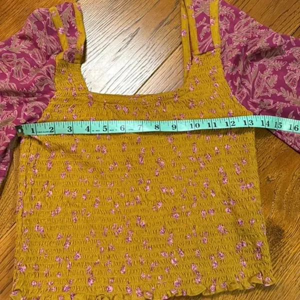 Free People Marigold Tee in Golden Combo Size Small - Image 10