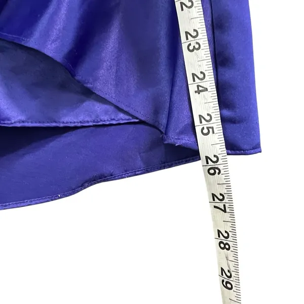 Y2K Strapless Star Box Dress‎ Purple Blue Ruched HOCO Special Occasion Womens L - Image 10