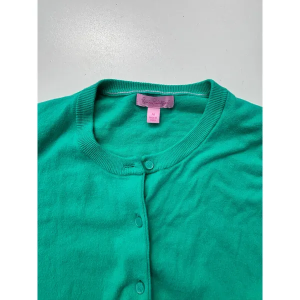 Lilly Pulitzer Cotton Green Button Down Cardigan M - Image 4