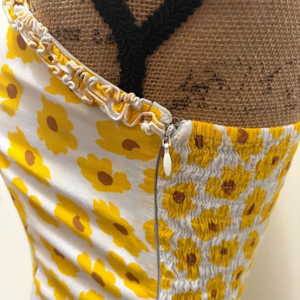 Faithfull the Brand Noemie‎ Midi Dress Yellow Constance Floral Print Size Small - Image 3