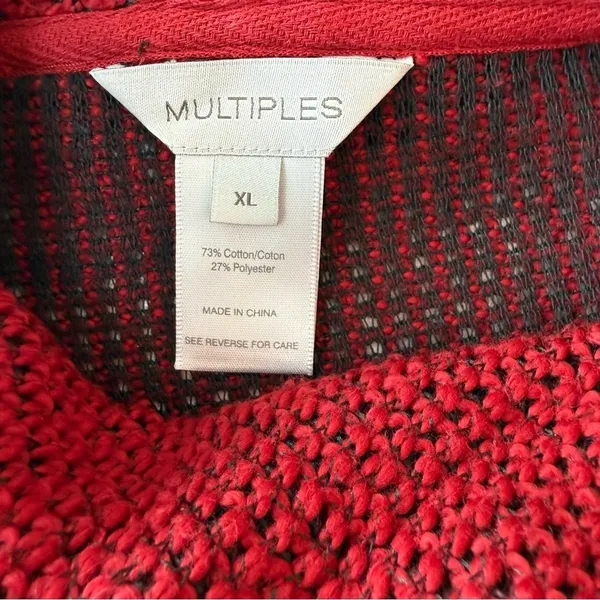 Multiples Merlot Cowl Neck Sweater Size XL - Image 7