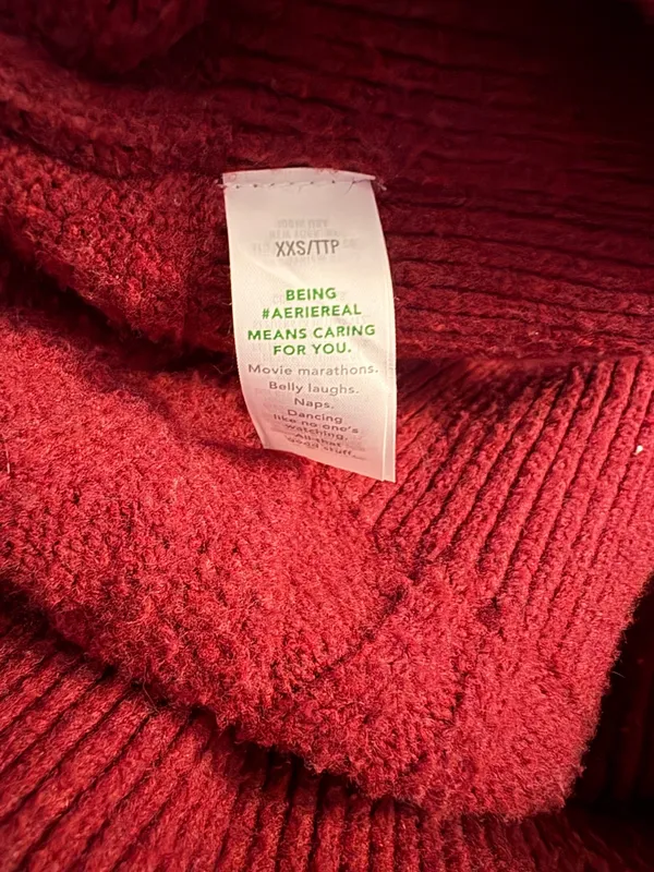 Aerie Cable Knit Sweater Oversized, XXS - Image 4