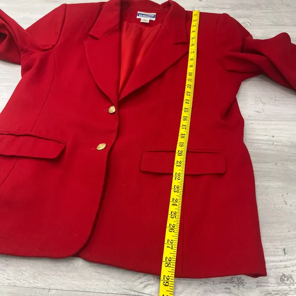 Pendleton Vintage Red Virgin Wool Fully Lined USA Classic Sports Coat Blazer 14 - Image 13