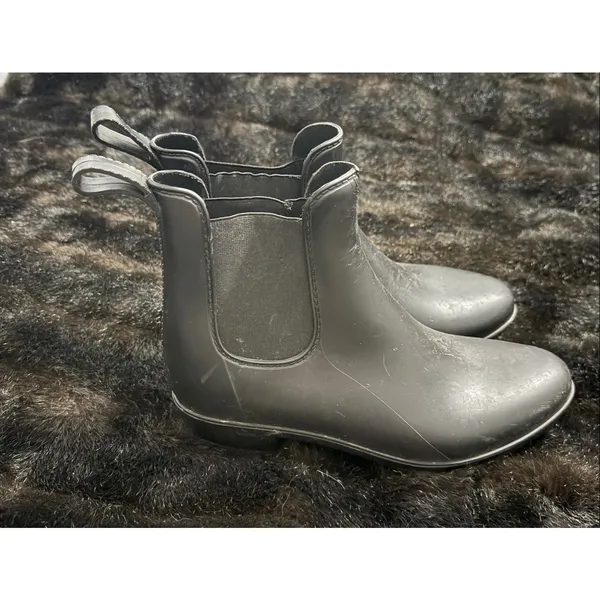 J. Crew Matte Chelsea Rubber Rain Boots 9 Mercantile - Image 2