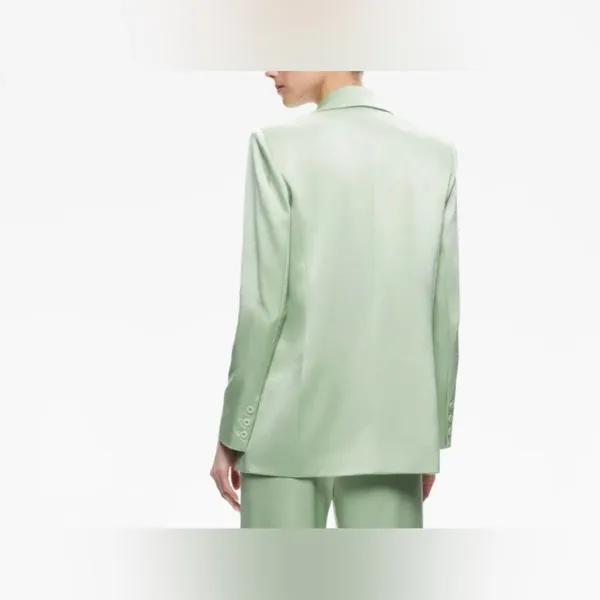 Alice + Olivia $495 Denny Single Breasted Green Tea Blazer Size‎ 4 - Image 8