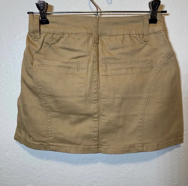 Olblowhse Khaki Jean Micro Mini Skirt Size XS New - Image 3