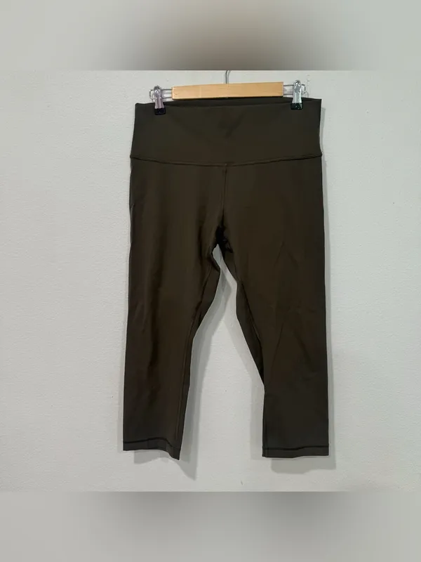 Lululemon Wunder Under Crop High-Rise *Full-On Luxtreme 21" in Dark Olive 12 - Image 3