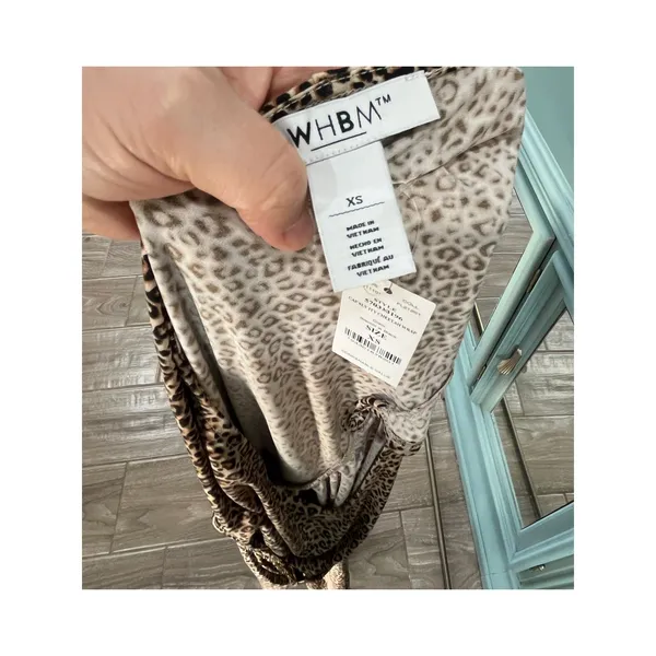 White House | Black Market Cheetah Print Faux‎ Wrap Dress Chain Detail Animal Print XS NWT Chic - Image 7