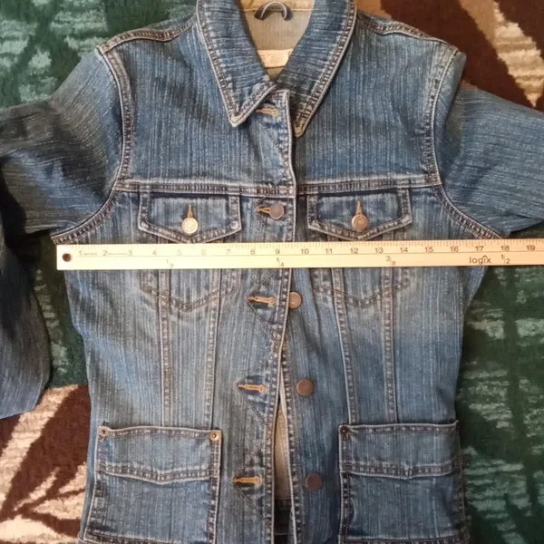 Eddie Bauer Jean Button Jacket Classic Vintage Trucker Look Womens Small - Image 6