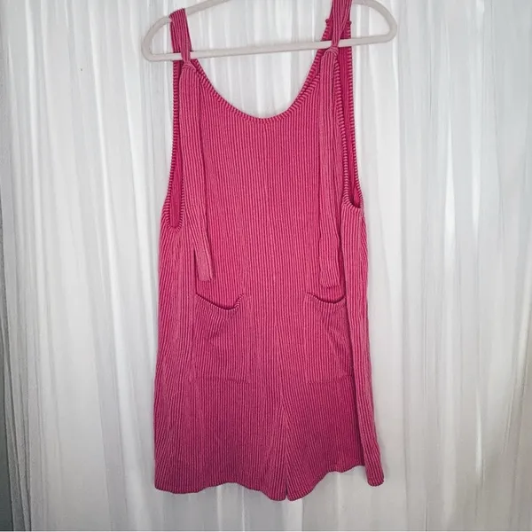 Lovely Melody Pink Tie Front Sleeveless Tank Top - Image 3