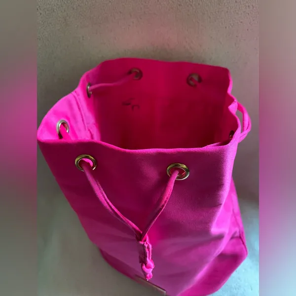 Prada Hot Pink Drawstring Bucket Backpack - Image 8
