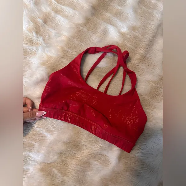 Lululemon Athletica Vibrant Red Sports Bra - Image 2