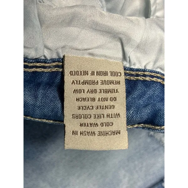Elite Jeans Ripped Destroyed Blue Jeans‎ High Rise Punk Bohemian Sz 13/14 - Image 10