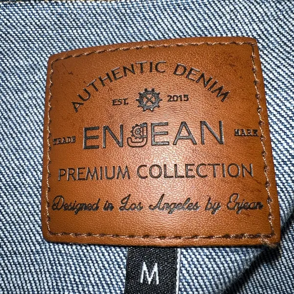 En Jean Stylish Blue Denim Vest Size M - Image 10