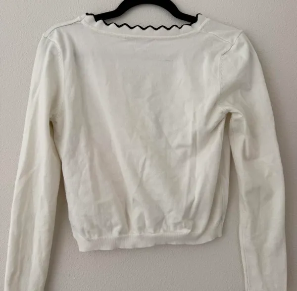 English Factory Scalloped Cardigan Sweater - Image 4