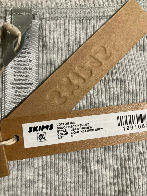 SKIMS Cotton Rib Scoop Henley S - Image 5