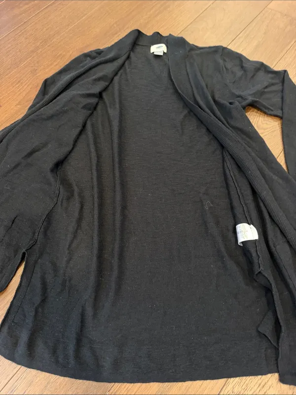Old Navy Black Open-Front Cardigan Size Medium - C1-619 - Image 5
