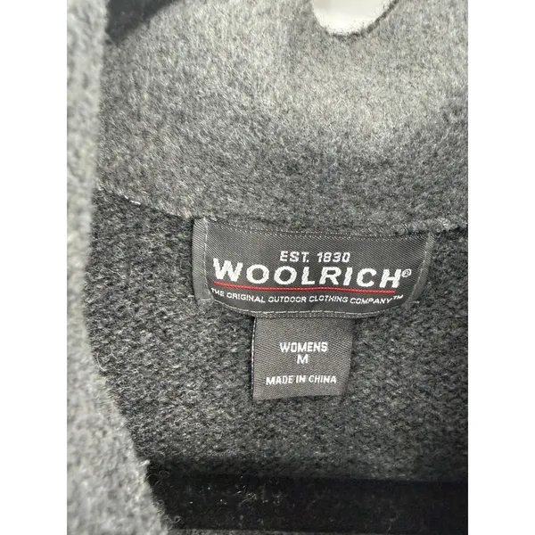 Woolrich Women’s Onyx Heather Fair Isle Lambswool Sweater Medium Cabin Cozy - Image 3