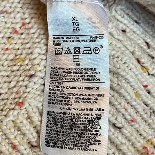 NWOT Old Navy V Neck Cotton Sweater - Image 6