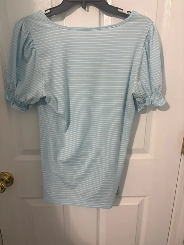 Amazon Blue and white striped top - Image 2