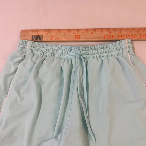 Lululemon Track That Mid Rise Shorts Women 4 Aqua Blue 3in Inseam Lined‎ Pockets - Image 9