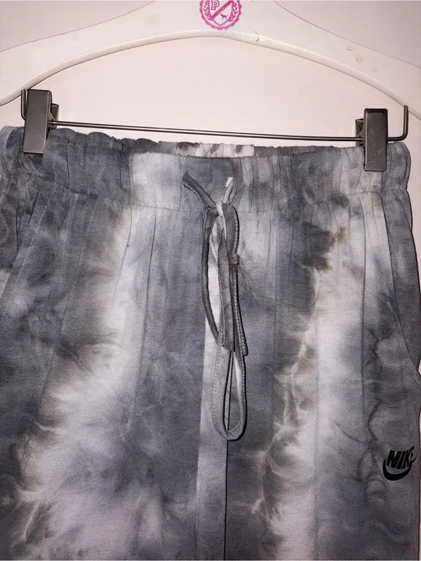 Nike Gray Tie-Dye Joggers with Drawstring - Image 4