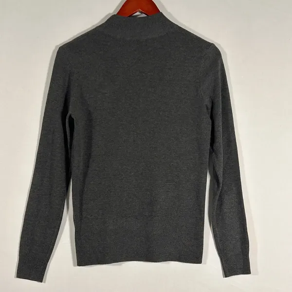 Arach Cloz Cozy Cloud Minimalist Mock Neck Knit Sweater Charcoal Gray Small‎ NWT - Image 3
