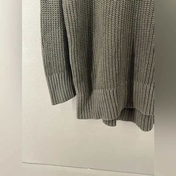 Aerie cable knit tunic sweater gray size small - Image 3