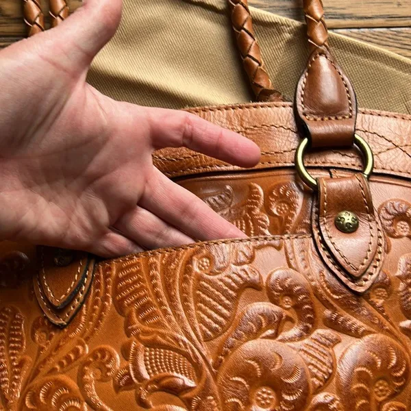 Patricia Nash Zorita‎ Leather Tooled Shoulder Bag Western Boho A27 - Image 6