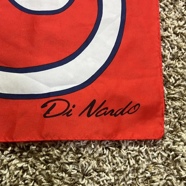 Di Nardo Scarf 20x26 red white and blue signed - Image 2