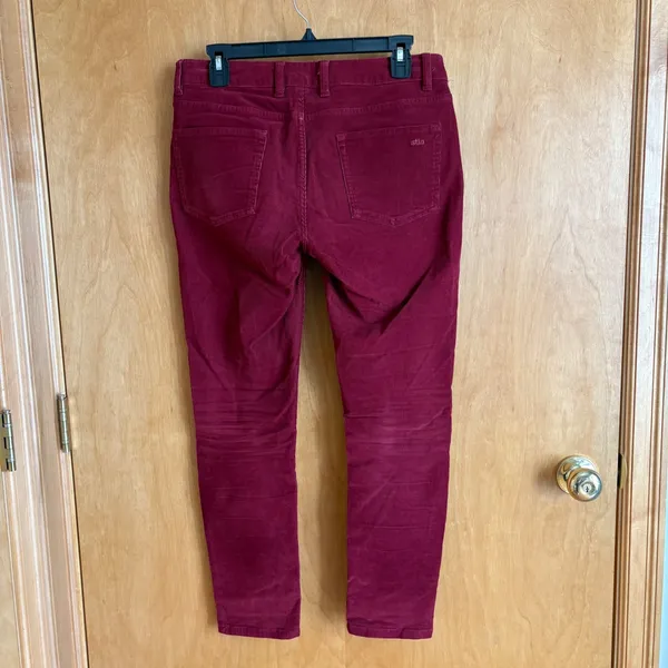 Stio Corduroy Pants‎ Womens 6S Burgundy Rivet Slim Leg Organic Cotton Stretch - Image 7