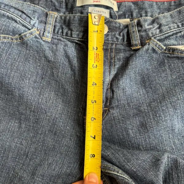 Vintage Tommy Hilfiger Bootcut Jeans Size 8 Dark Blue Y2K - Image 6
