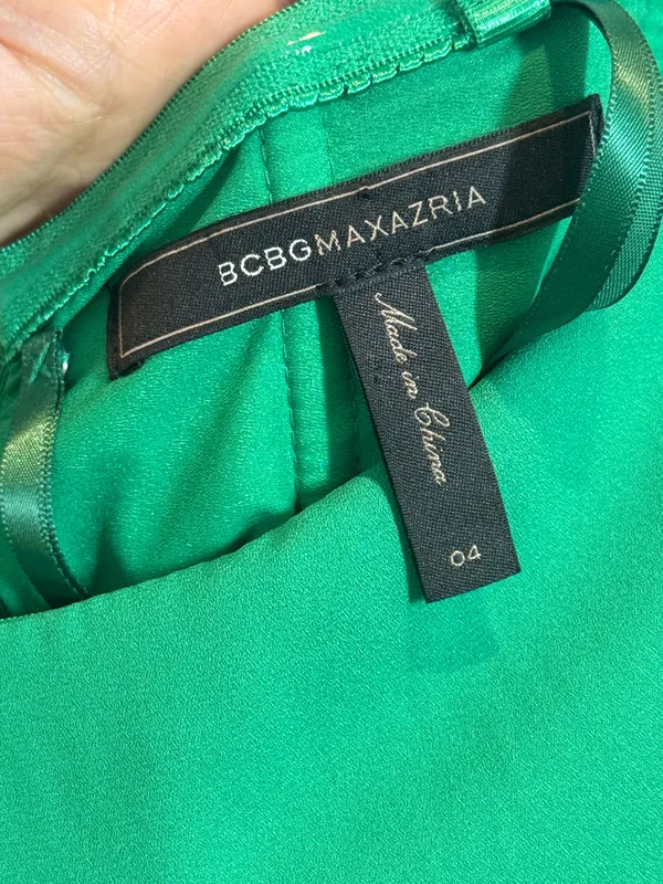 BCBGMaxAzria Green Felicity Strapless Gown Size 4 - Image 10
