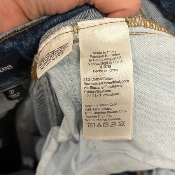 J. Crew Slim Broken-in Boyfriend‎ Distressed Blue Denim Jeans Womens Size 27 - Image 6