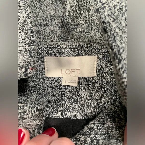 Loft Gray Tweed Jacket blazer 8 - Image 5