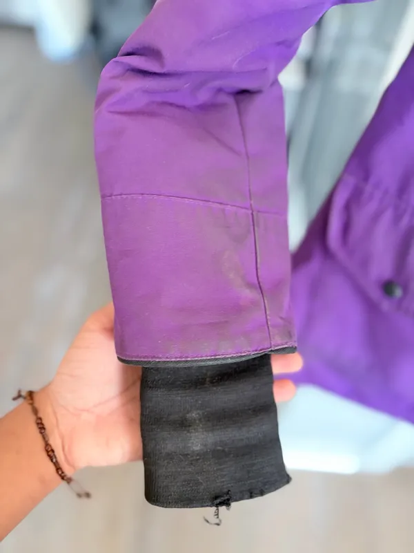 Canada Goose Women’s Purple Down Parka with Fur Trim Hood (XS/TP) - Image 6