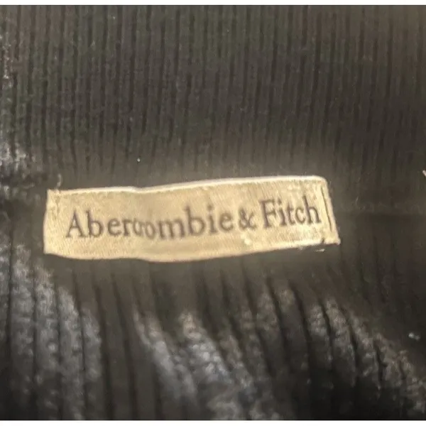 Abercrombie & Fitch Ribbed Knit Sweater Flare Pant Black Women Size Small Preppy - Image 11