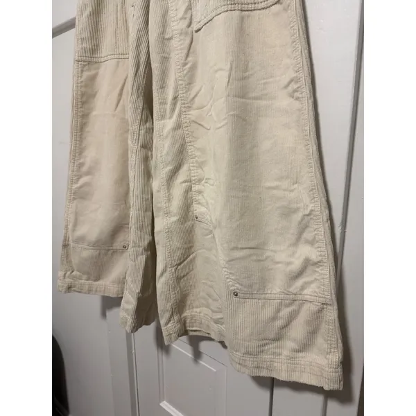 BDG Urban Outfitters Cream Corduroy Wide Leg Skate Carpenter Pants 28 waist sz 4 - Image 6
