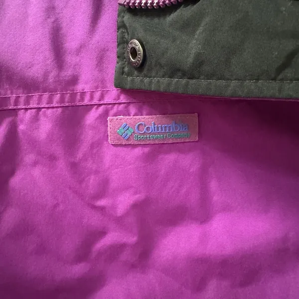 Vintage Columbia Windbreaker Jacket Medium Gorpcore 90s Bugaboo‎ Full Zip Purple - Image 15