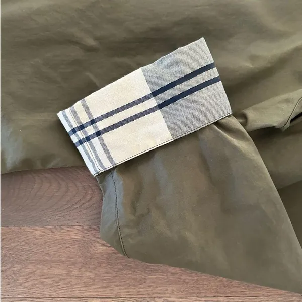Barbour Keldy Water Resistant Showerproof Tartan Gold Jacket Dusky Green US 8 - Image 8