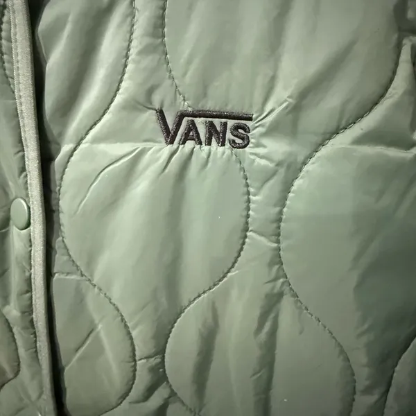 Vans Womens Long Reversible Quilted Jacket Size M Duck‎ Green NWOT N - Image 3